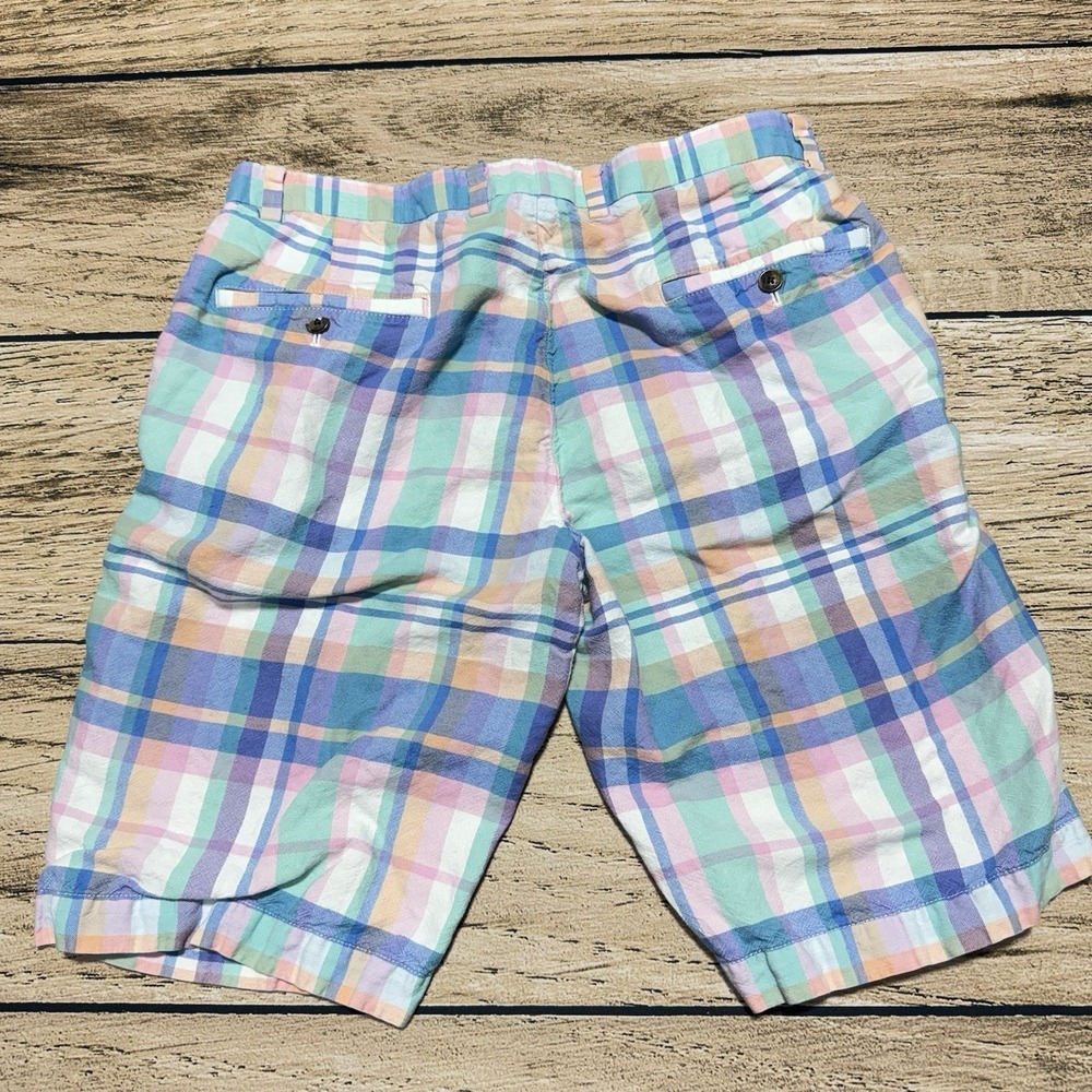 Brooks Brothers Shorts Mens 32 Plaid Baird McNutt Irish Linen Preppy Dad Casual